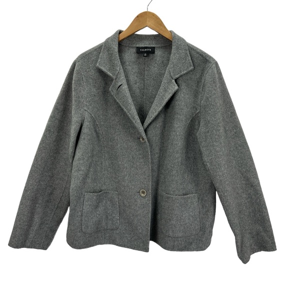 Talbots Jackets & Blazers - NWOT Talbots Wool Blend Collared Button Up Blazer Jacket Size 16